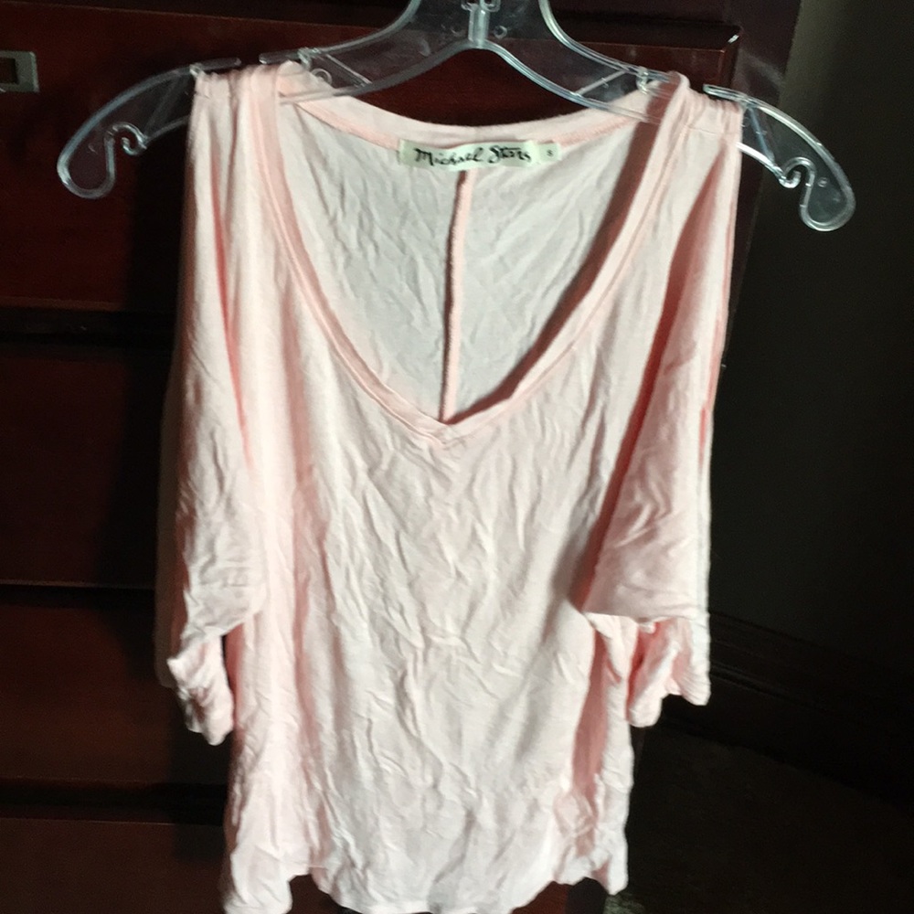Michael Stars dolman sleeve cutout shoulder